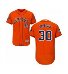 Men's Houston Astros #30 Hector Rondon Orange Alternate Flex Base Authentic Collection 2019 World Series Bound Baseball Jersey