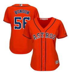 Women's Majestic Houston Astros #56 Hector Rondon Authentic Orange Alternate Cool Base MLB Jersey