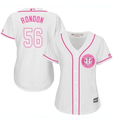 Women's Majestic Houston Astros #56 Hector Rondon Authentic White Fashion Cool Base MLB Jersey