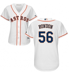 Women's Majestic Houston Astros #56 Hector Rondon Authentic White Home Cool Base MLB Jersey