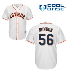 Youth Majestic Houston Astros #56 Hector Rondon Replica White Home Cool Base MLB Jersey