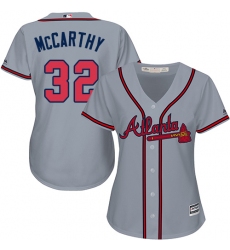Women's Majestic Atlanta Braves #32 Brandon McCarthy Replica Grey Road Cool Base MLB Jersey