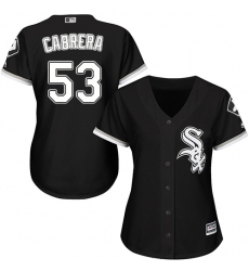 Women's Majestic Chicago White Sox #53 Welington Castillo Replica Black Alternate Home Cool Base MLB Jersey