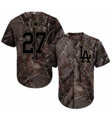 Youth Majestic Los Angeles Dodgers #27 Matt Kemp Authentic Camo Realtree Collection Flex Base MLB Jersey