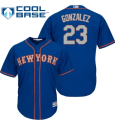 Men's Majestic New York Mets #23 Adrian Gonzalez Replica Royal Blue Alternate Road Cool Base MLB Jersey