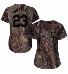 Women's Majestic New York Mets #23 Adrian Gonzalez Authentic Camo Realtree Collection Flex Base MLB Jersey