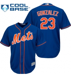 Youth Majestic New York Mets #23 Adrian Gonzalez Replica Royal Blue Alternate Home Cool Base MLB Jersey