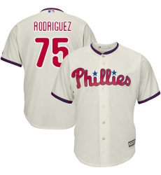 Youth Majestic Philadelphia Phillies #75 Francisco Rodriguez Replica Cream Alternate Cool Base MLB Jersey
