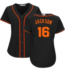 Women's Majestic San Francisco Giants #16 Austin Jackson Replica Black Alternate Cool Base MLB Jersey
