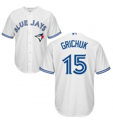 Youth Majestic Toronto Blue Jays #15 Randal Grichuk Authentic White Home MLB Jersey