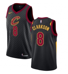 Women's Nike Cleveland Cavaliers #8 Jordan Clarkson Swingman Black NBA Jersey Statement Edition