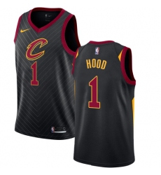 Women's Nike Cleveland Cavaliers #1 Rodney Hood Swingman Black NBA Jersey Statement Edition