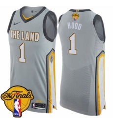 Women's Nike Cleveland Cavaliers #1 Rodney Hood Swingman Gray 2018 NBA Finals Bound NBA Jersey - City Edition