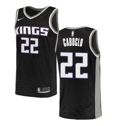 Men's Nike Sacramento Kings #22 Bruno Caboclo Swingman Black NBA Jersey Statement Edition