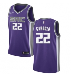 Youth Nike Sacramento Kings #22 Bruno Caboclo Swingman Purple NBA Jersey - Icon Edition
