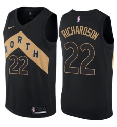 Men's Nike Toronto Raptors #22 Malachi Richardson Swingman Black NBA Jersey - City Edition