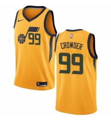 Youth Nike Utah Jazz #99 Jae Crowder Authentic Gold NBA Jersey Statement Edition