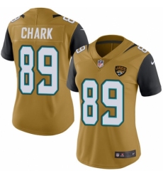 Women's Nike Jacksonville Jaguars #89 DJ Chark Limited Gold Rush Vapor Untouchable NFL Jersey