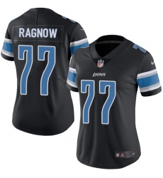 Women's Nike Detroit Lions #77 Frank Ragnow Limited Pink Rush Fashion NFL Jersey