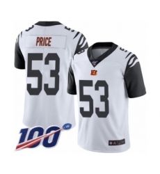 Men's Cincinnati Bengals #53 Billy Price Limited White Rush Vapor Untouchable 100th Season Football Jersey