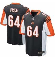 Men's Nike Cincinnati Bengals #64 Billy Price Game Black Team Color NFL Jersey