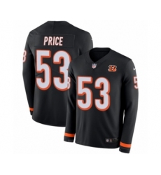 Youth Nike Cincinnati Bengals #53 Billy Price Limited Black Therma Long Sleeve NFL Jersey