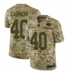 Youth Nike New York Jets #40 Trenton Cannon Limited Camo 2018 Salute to Service NFL Jersey