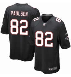 Men's Nike Atlanta Falcons #82 Logan Paulsen Game Black Alternate NFL Jersey