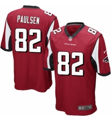 Men's Nike Atlanta Falcons #82 Logan Paulsen Game Red Team Color NFL Jersey