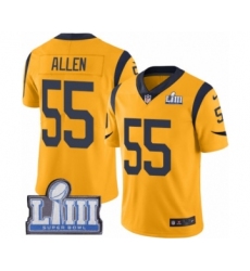Men's Nike Los Angeles Rams #55 Brian Allen Limited Gold Rush Vapor Untouchable Super Bowl LIII Bound NFL Jersey