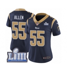 Women's Nike Los Angeles Rams #55 Brian Allen Navy Blue Team Color Vapor Untouchable Limited Player Super Bowl LIII Bound NFL Jersey
