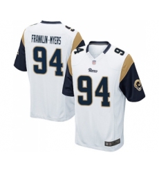 Men's Los Angeles Rams #94 John Franklin-Myers Game White Football Jersey