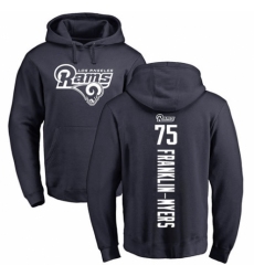 NFL Nike Los Angeles Rams #57 John Franklin-Myers Navy Blue Backer Pullover Hoodie