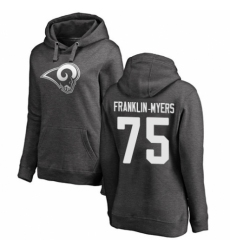 NFL Women's Nike Los Angeles Rams #57 John Franklin-Myers Ash One Color Pullover Hoodie