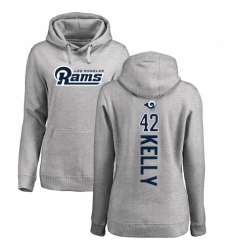 NFL Women's Nike Los Angeles Rams #42 John Kelly Ash Backer Pullover Hoodie