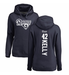 NFL Women's Nike Los Angeles Rams #42 John Kelly Navy Blue Backer Pullover Hoodie
