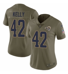 Women's Nike Los Angeles Rams #42 John Kelly Limited Olive 2017 Salute to Service NFL Jersey