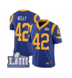 Youth Nike Los Angeles Rams #42 John Kelly Royal Blue Alternate Vapor Untouchable Limited Player Super Bowl LIII Bound NFL Jersey