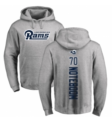 NFL Nike Los Angeles Rams #70 Joseph Noteboom Ash Backer Pullover Hoodie