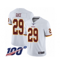 Youth Washington Redskins #29 Derrius Guice White Vapor Untouchable Limited Player 100th Season Football Jersey