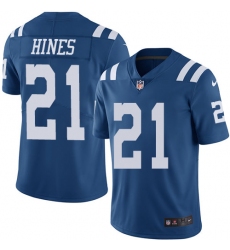 Youth Nike Indianapolis Colts #21 Nyheim Hines Limited Royal Blue Rush Vapor Untouchable NFL Jersey