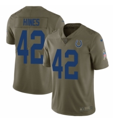 Youth Nike Indianapolis Colts #42 Nyheim Hines Limited Olive 2017 Salute to Service NFL Jersey