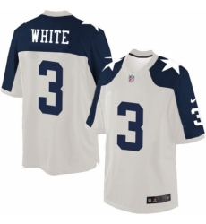 Men's Nike Dallas Cowboys #3 Mike White Limited White Throwback Alternate NFL Jersey