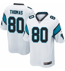 Men's Nike Carolina Panthers #80 Ian Thomas Game White NFL Jersey