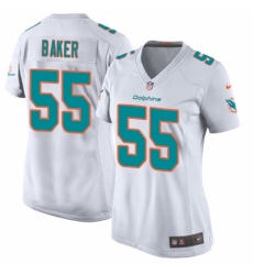 Women's Nike Miami Dolphins #55 Jerome Baker Game White NFL Jersey