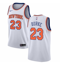 Women's Nike New York Knicks #23 Trey Burke Authentic White NBA Jersey - Association Edition