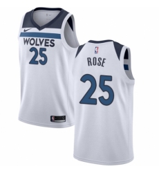 Women's Nike Minnesota Timberwolves #25 Derrick Rose Swingman White NBA Jersey - Association Edition