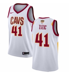 Men's Nike Cleveland Cavaliers #41 Ante Zizic Swingman White 2018 NBA Finals Bound NBA Jersey - Association Edition