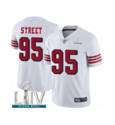 Men's San Francisco 49ers #95 Kentavius Street Limited White Rush Vapor Untouchable Super Bowl LIV Bound Football Jersey