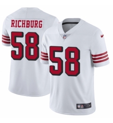 Men's Nike San Francisco 49ers #58 Weston Richburg Limited White Rush Vapor Untouchable NFL Jersey